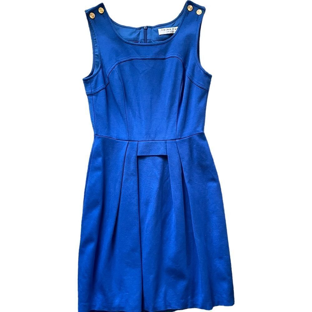 TRINA TURK Sleeveless Sheath Dress Blue Size 4